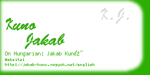 kuno jakab business card